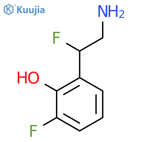 2-(2-amino-1-fluoroethyl)-6-fluorophenol structure