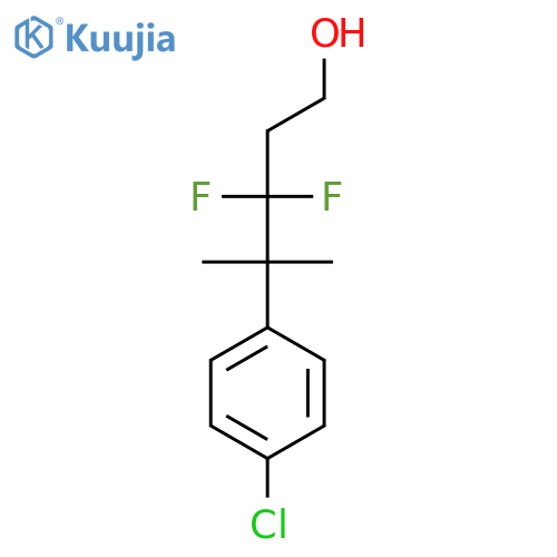 4-(4-chlorophenyl)-3,3-difluoro-4-methylpentan-1-ol structure