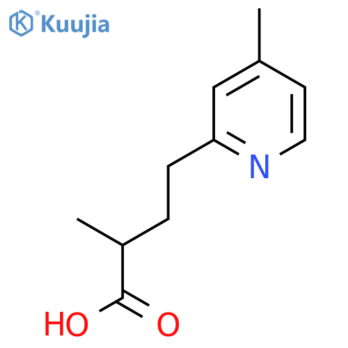 2-methyl-4-(4-methylpyridin-2-yl)butanoic acid structure