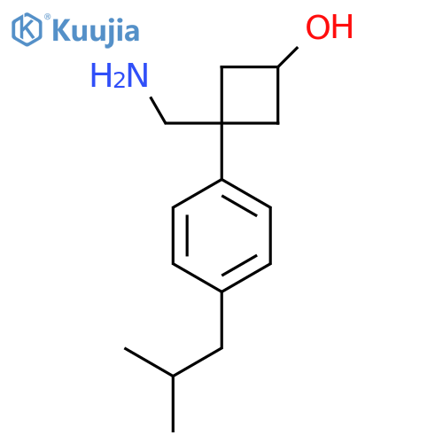 3-(aminomethyl)-3-4-(2-methylpropyl)phenylcyclobutan-1-ol structure
