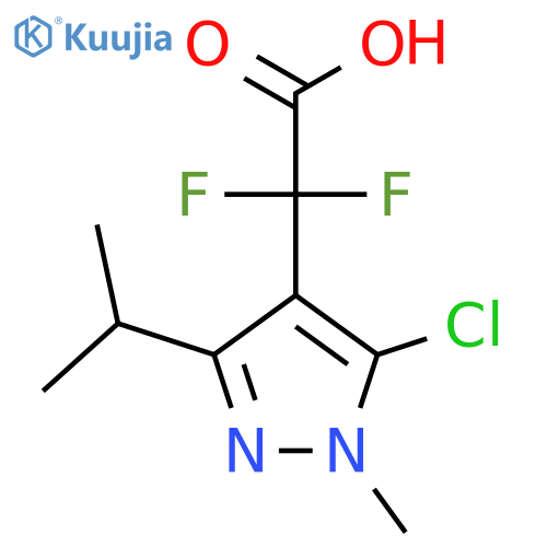 2-5-chloro-1-methyl-3-(propan-2-yl)-1H-pyrazol-4-yl-2,2-difluoroacetic acid structure
