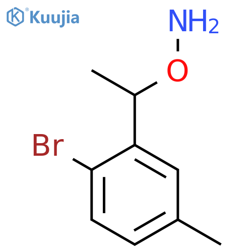O-1-(2-bromo-5-methylphenyl)ethylhydroxylamine structure