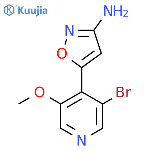5-(3-bromo-5-methoxypyridin-4-yl)-1,2-oxazol-3-amine structure