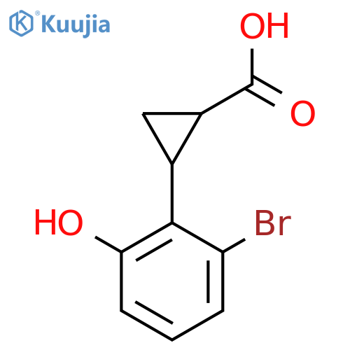 2-(2-bromo-6-hydroxyphenyl)cyclopropane-1-carboxylic acid structure