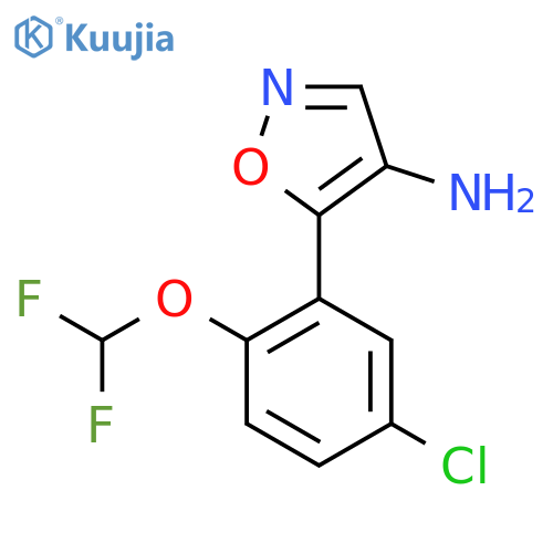 5-5-chloro-2-(difluoromethoxy)phenyl-1,2-oxazol-4-amine structure