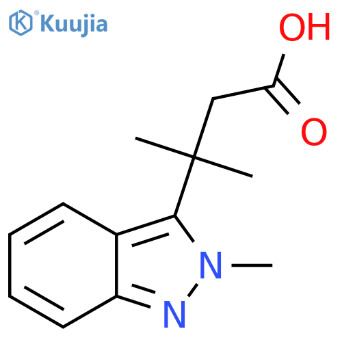 3-methyl-3-(2-methyl-2H-indazol-3-yl)butanoic acid structure
