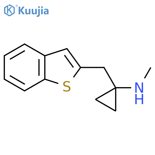 1-(1-benzothiophen-2-yl)methyl-N-methylcyclopropan-1-amine structure