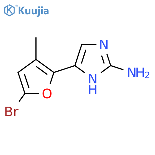 5-(5-bromo-3-methylfuran-2-yl)-1H-imidazol-2-amine structure