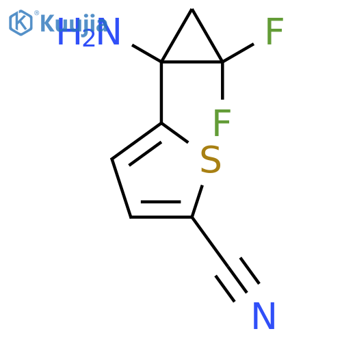 5-(1-amino-2,2-difluorocyclopropyl)thiophene-2-carbonitrile structure