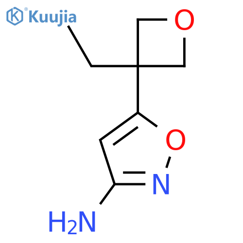 5-(3-ethyloxetan-3-yl)-1,2-oxazol-3-amine structure