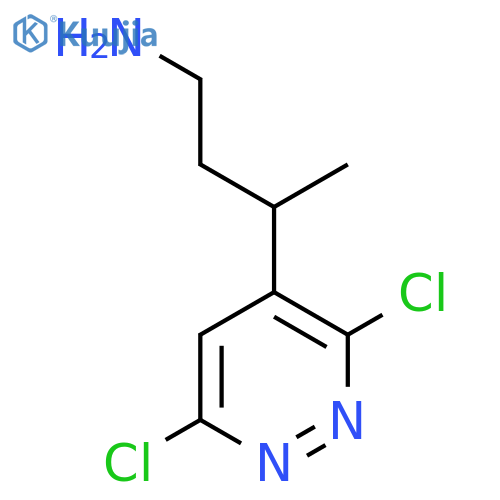 3-(3,6-dichloropyridazin-4-yl)butan-1-amine structure