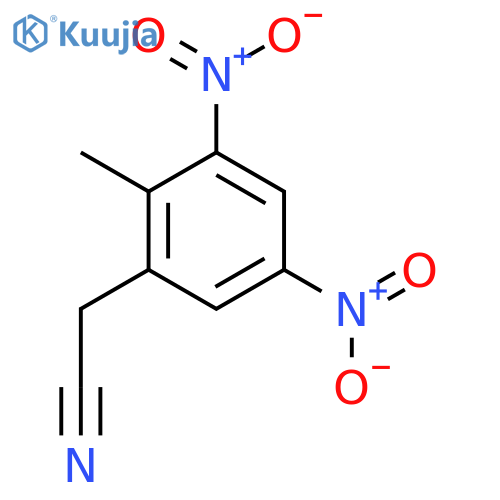 2-(2-methyl-3,5-dinitrophenyl)acetonitrile structure