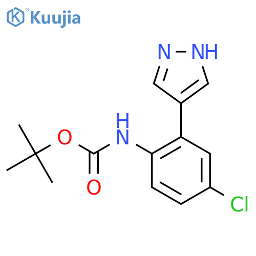 tert-butyl N-4-chloro-2-(1H-pyrazol-4-yl)phenylcarbamate structure