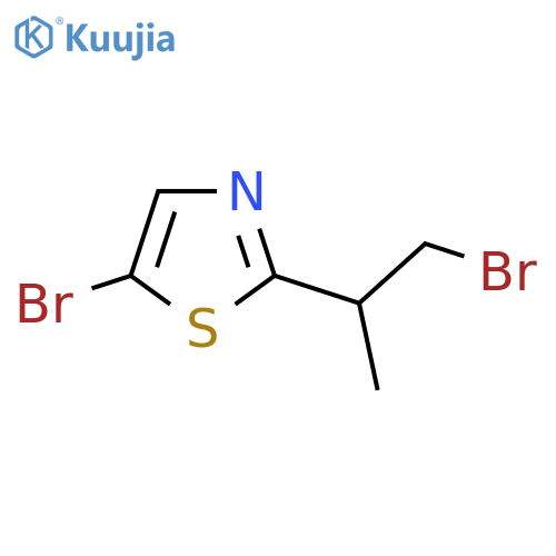 5-bromo-2-(1-bromopropan-2-yl)-1,3-thiazole structure