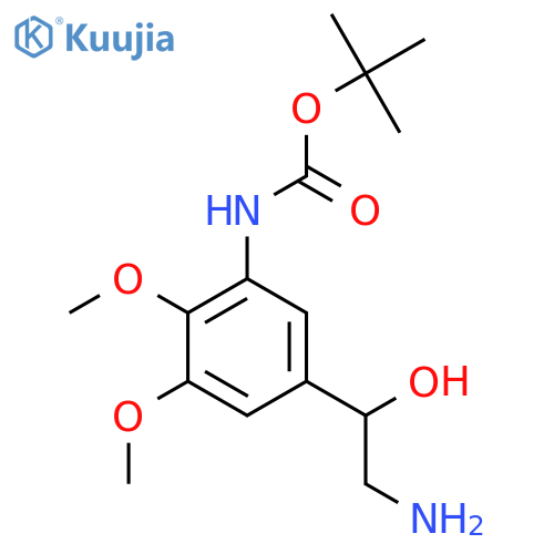 tert-butyl N-5-(2-amino-1-hydroxyethyl)-2,3-dimethoxyphenylcarbamate structure