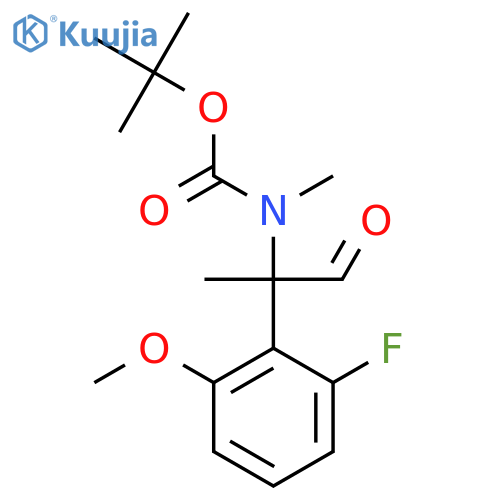 tert-butyl N-2-(2-fluoro-6-methoxyphenyl)-1-oxopropan-2-yl-N-methylcarbamate structure