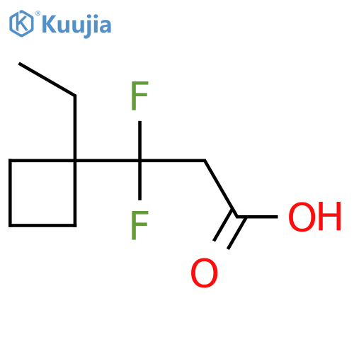 3-(1-ethylcyclobutyl)-3,3-difluoropropanoic acid structure