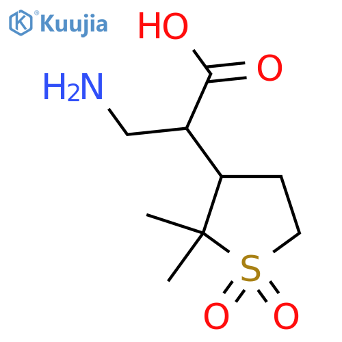 3-amino-2-(2,2-dimethyl-1,1-dioxo-1lambda6-thiolan-3-yl)propanoic acid structure