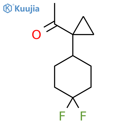 1-1-(4,4-difluorocyclohexyl)cyclopropylethan-1-one structure