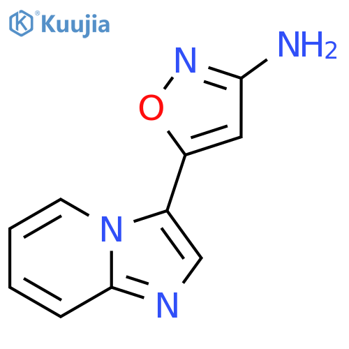 5-{imidazo1,2-apyridin-3-yl}-1,2-oxazol-3-amine structure