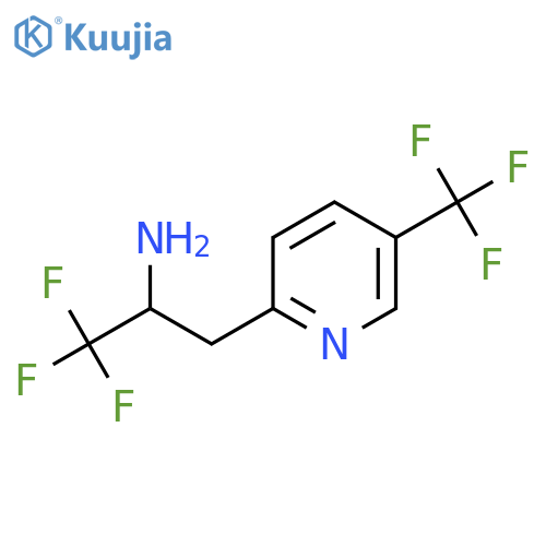 1,1,1-trifluoro-3-5-(trifluoromethyl)pyridin-2-ylpropan-2-amine structure