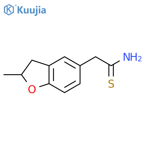 2-(2-methyl-2,3-dihydro-1-benzofuran-5-yl)ethanethioamide structure