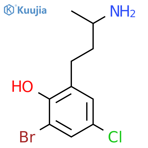 2-(3-aminobutyl)-6-bromo-4-chlorophenol structure