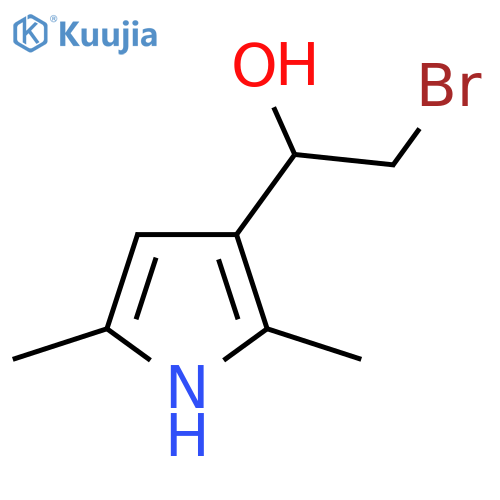 2-bromo-1-(2,5-dimethyl-1H-pyrrol-3-yl)ethan-1-ol structure
