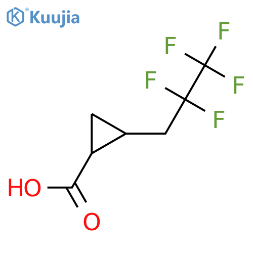 2-(2,2,3,3,3-pentafluoropropyl)cyclopropane-1-carboxylic acid structure