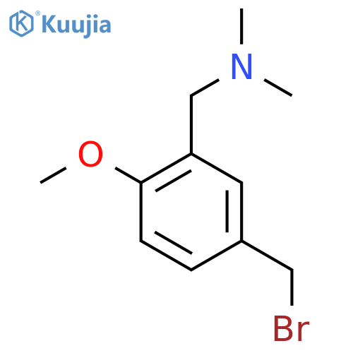 {5-(bromomethyl)-2-methoxyphenylmethyl}dimethylamine structure