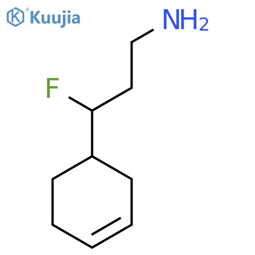 3-(cyclohex-3-en-1-yl)-3-fluoropropan-1-amine structure