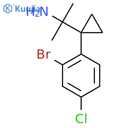 2-1-(2-bromo-4-chlorophenyl)cyclopropylpropan-2-amine structure