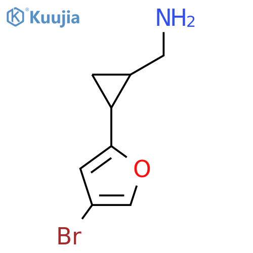 2-(4-bromofuran-2-yl)cyclopropylmethanamine structure