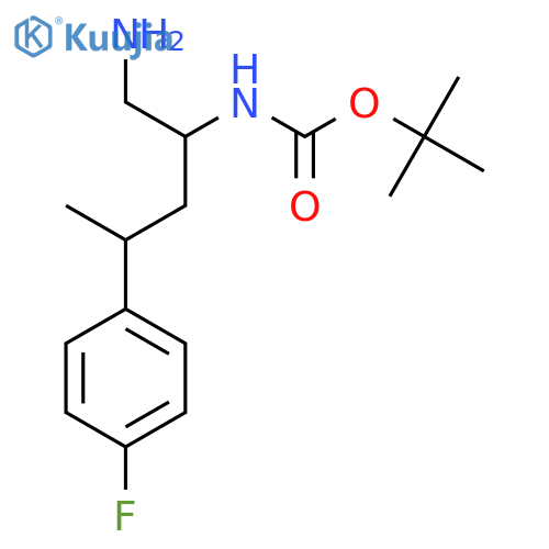 tert-butyl N-1-amino-4-(4-fluorophenyl)pentan-2-ylcarbamate structure