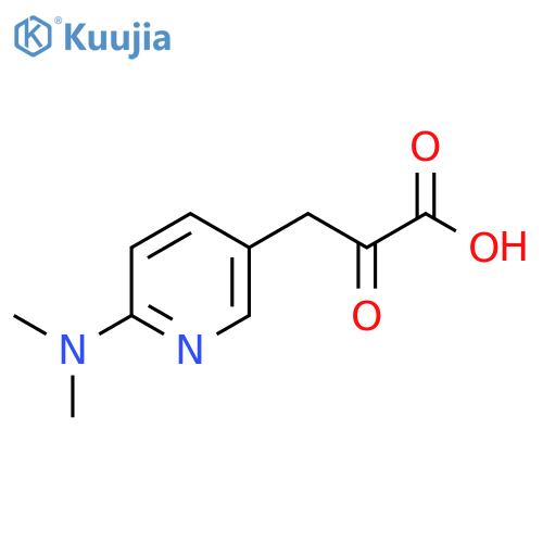 3-6-(dimethylamino)pyridin-3-yl-2-oxopropanoic acid structure