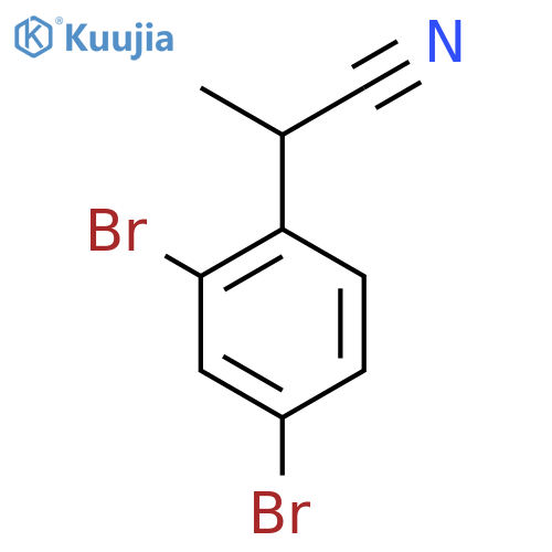 2-(2,4-dibromophenyl)propanenitrile structure