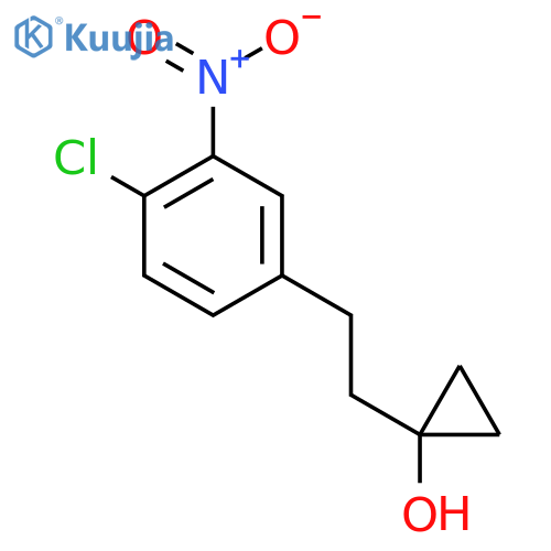 1-2-(4-chloro-3-nitrophenyl)ethylcyclopropan-1-ol structure