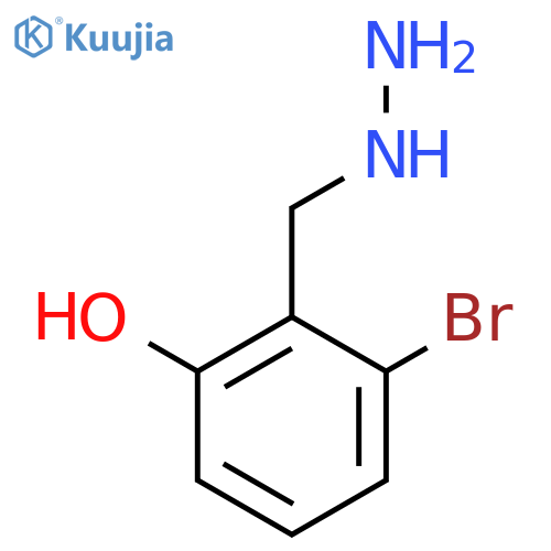 3-bromo-2-(hydrazinylmethyl)phenol structure