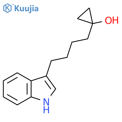 1-4-(1H-indol-3-yl)butylcyclopropan-1-ol structure