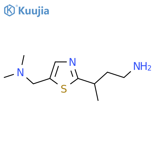 3-{5-(dimethylamino)methyl-1,3-thiazol-2-yl}butan-1-amine structure