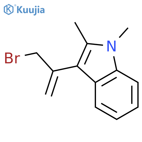 3-(3-bromoprop-1-en-2-yl)-1,2-dimethyl-1H-indole structure