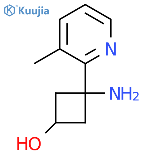 3-amino-3-(3-methylpyridin-2-yl)cyclobutan-1-ol structure