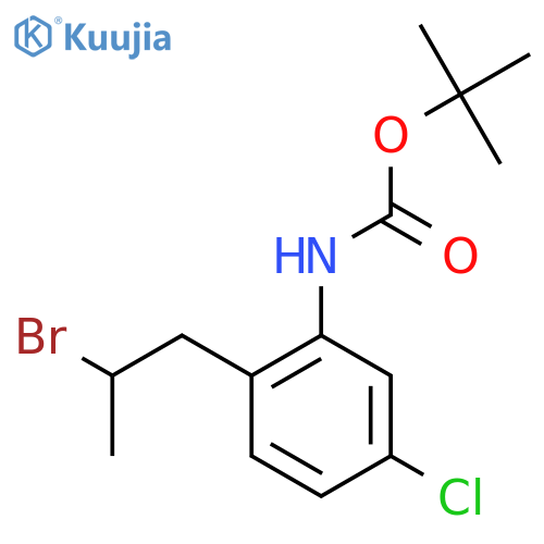 tert-butyl N-2-(2-bromopropyl)-5-chlorophenylcarbamate structure