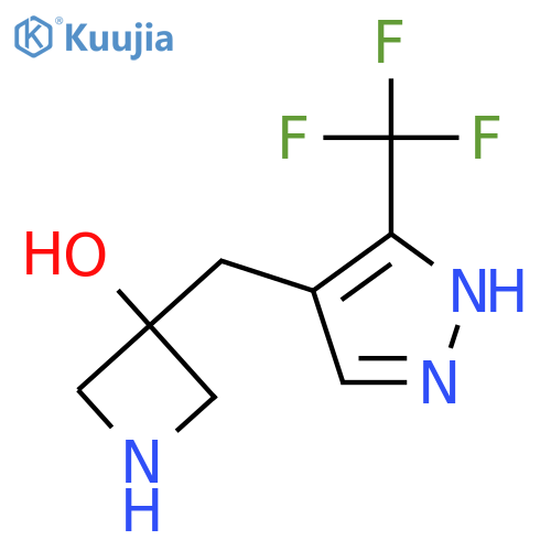 3-{3-(trifluoromethyl)-1H-pyrazol-4-ylmethyl}azetidin-3-ol structure