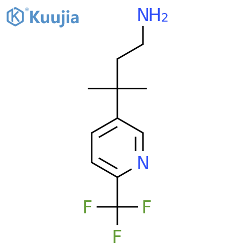 3-methyl-3-6-(trifluoromethyl)pyridin-3-ylbutan-1-amine structure