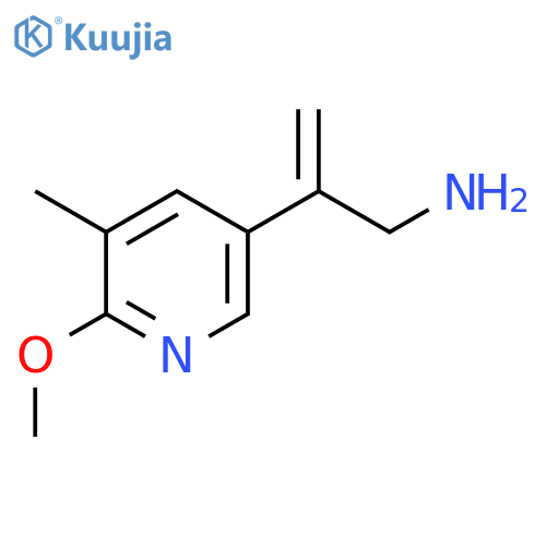 2-(6-methoxy-5-methylpyridin-3-yl)prop-2-en-1-amine structure