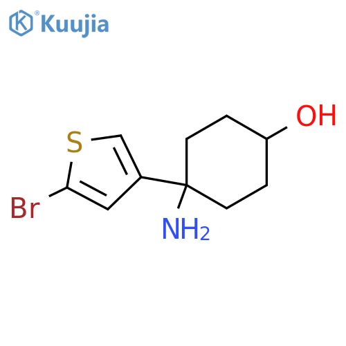 4-amino-4-(5-bromothiophen-3-yl)cyclohexan-1-ol structure