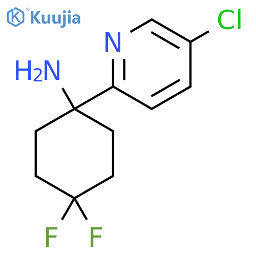 1-(5-chloropyridin-2-yl)-4,4-difluorocyclohexan-1-amine structure