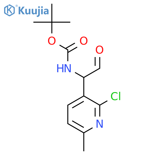 tert-butyl N-1-(2-chloro-6-methylpyridin-3-yl)-2-oxoethylcarbamate structure