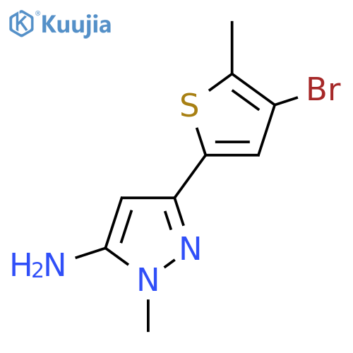 3-(4-bromo-5-methylthiophen-2-yl)-1-methyl-1H-pyrazol-5-amine structure